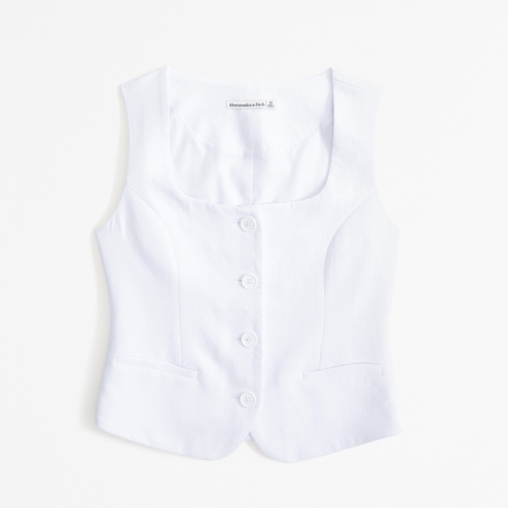Mara Premium Crepe Vest Squareneck Set Top